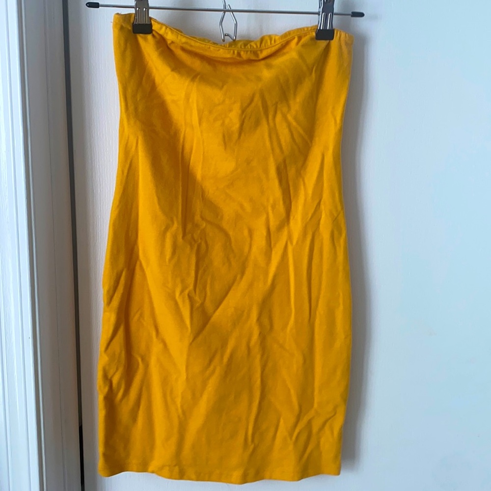 Mustard tube dress, small